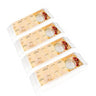 Set of four Waterdale raised painted pomegranate Lucite simanim trays with glass honey dishes
