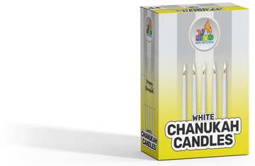 Box of 44 white Chanukah candles