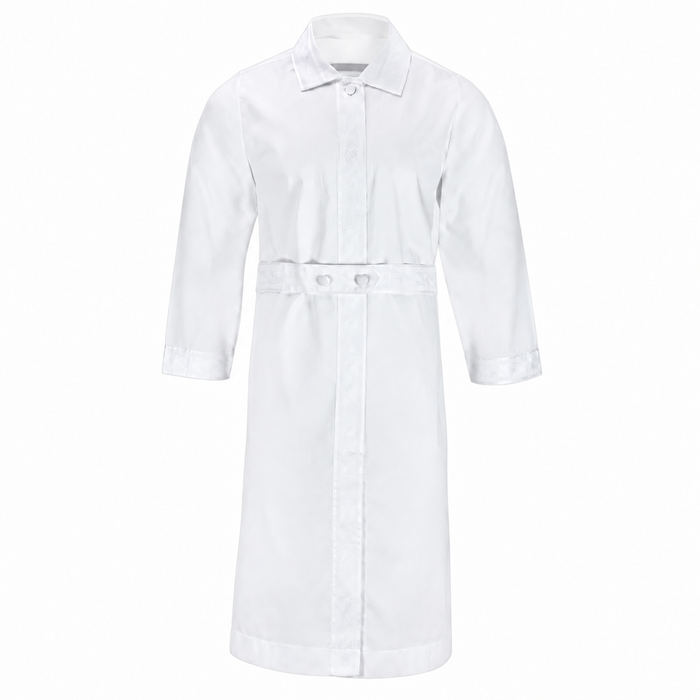 White Kittel — Atarah Ribbon Trim