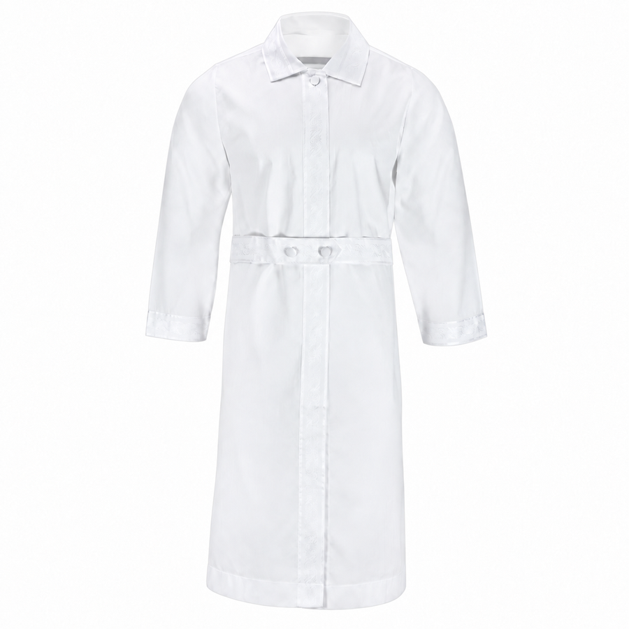 White Kittel — Atarah Ribbon Trim