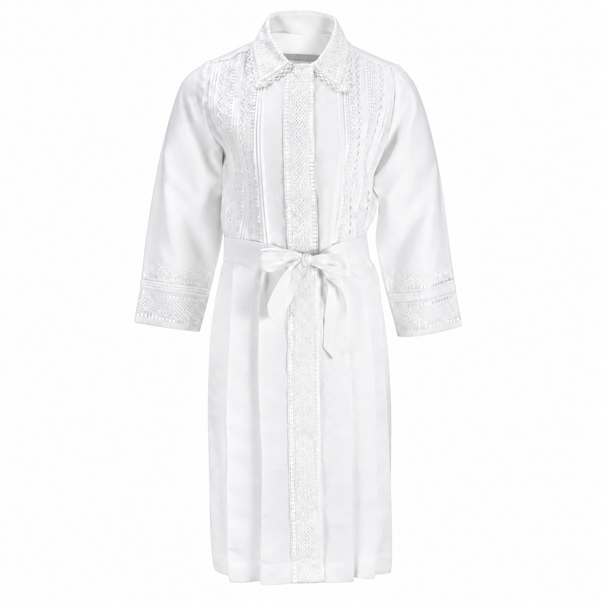 White Kittel — Diamond Cross & Box Lace