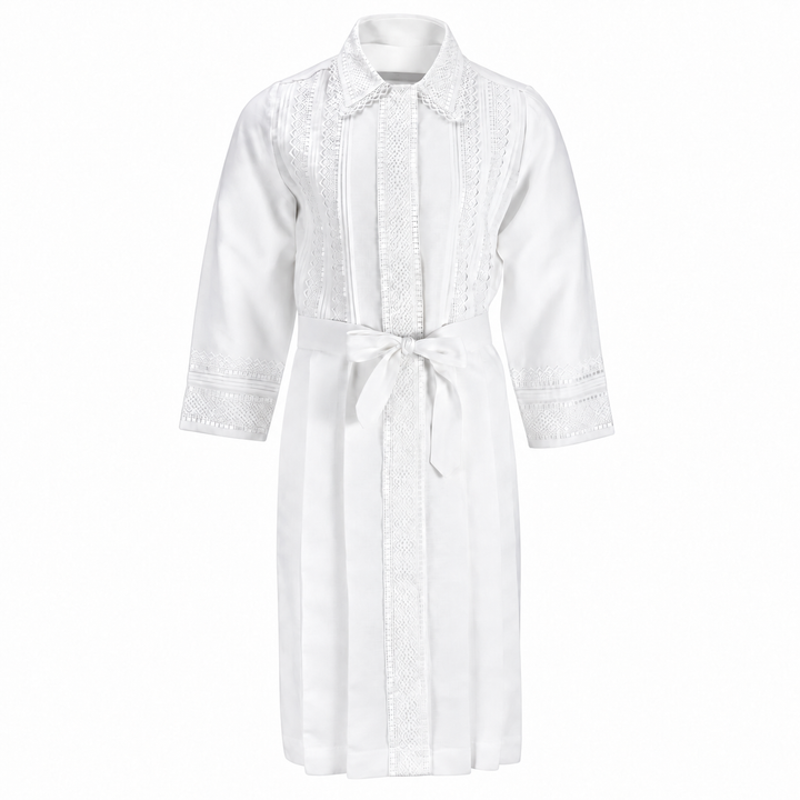 White Kittel — Diamond Cross & Box Lace