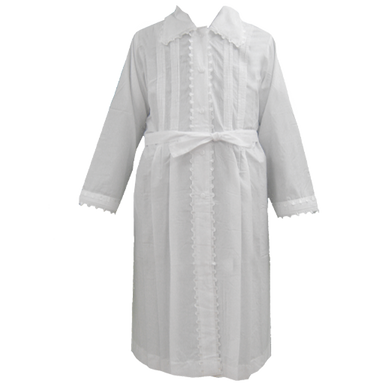 White Kittel — Pleated, with Scalloped Lace