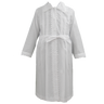 White Pleated Kittel with Scalloped Lace