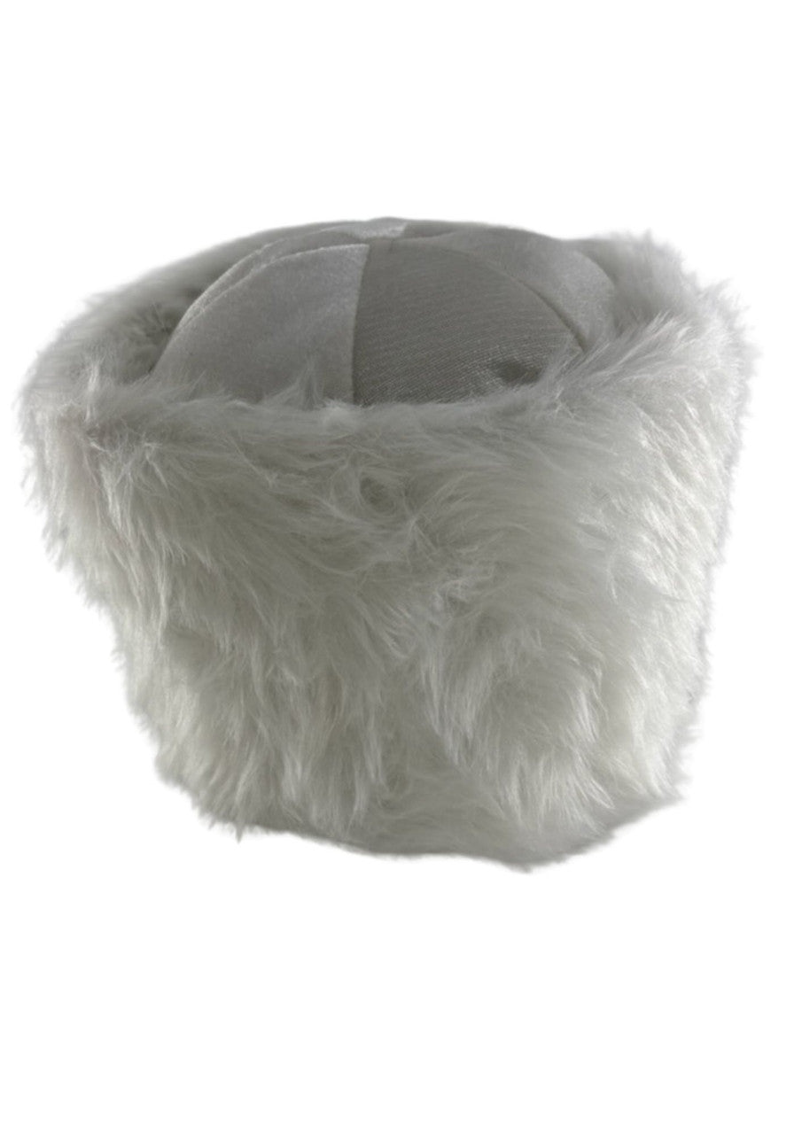 White Purim Costume Shtreimel, Small, front view