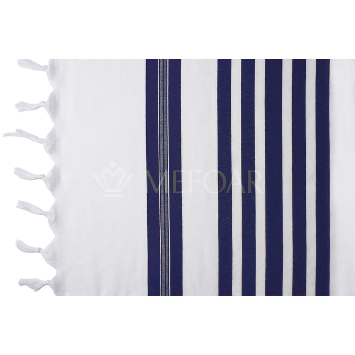 Belz-style wool tallis, flat front view