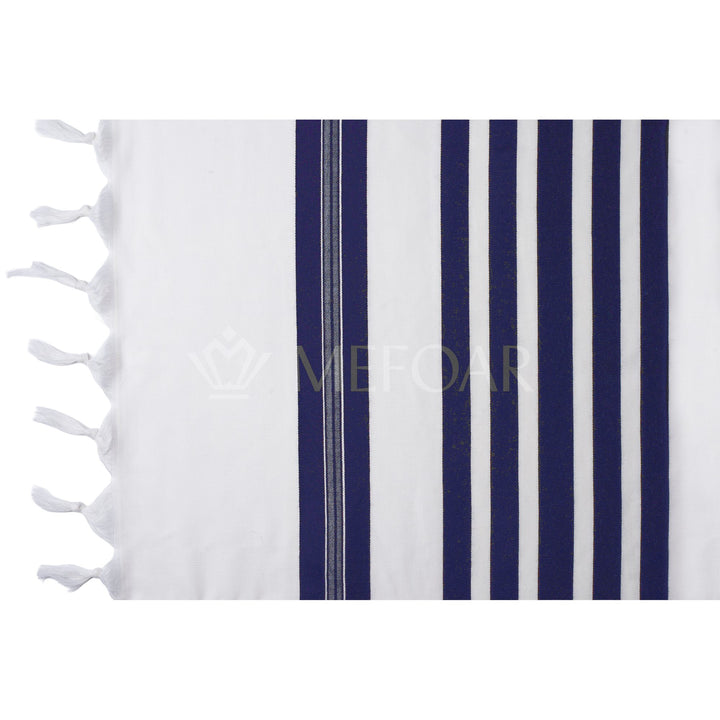 Belz-style wool tallis, flat front view