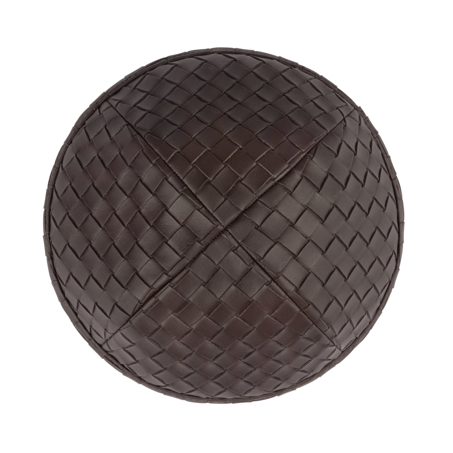 Leather Kippah - top view by iKippah