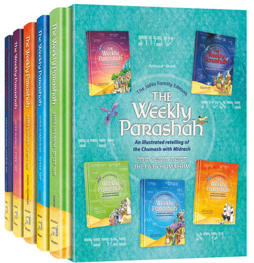 The Weekly Parashah Jaffa Family Edition Slipcase Set — by Tova Katz | Judaica Square Lakewood