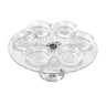 Crystal Seder Plate on 5" Pedestal-- (P-X2367)