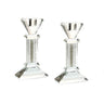 Crystal Candle Sticks with Crushed Stones - 7" (CS-X2589K)
