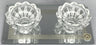 Flower Shaped Crystal Candlesticks with Gold Rim (CS-X2594)