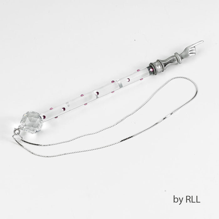 Rite Lite Pewter and Pink Crystal Yad with Stones
