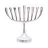 Hanukkah Menorah with Straight Branches, Medium 9.2 in, front view