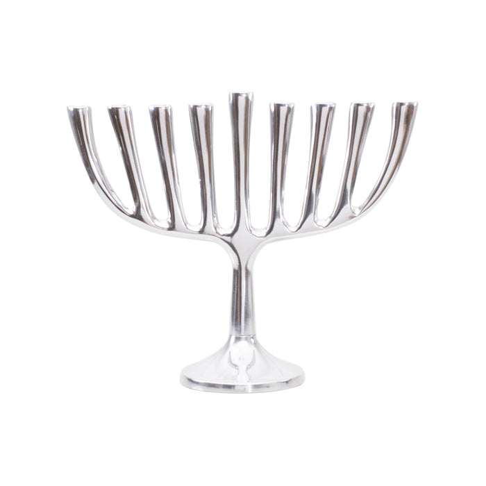 Hanukkah Menorah with Straight Branches, Small 8 in, front view