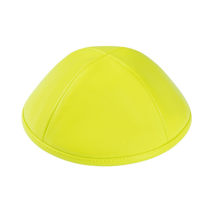 Lime Leather Kippah for Shabbos - iKippah by Judaica Square