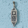 Rite Lite Yemenite Chai and Star of David Pendant, Sterling Silver, 1.25 Inch